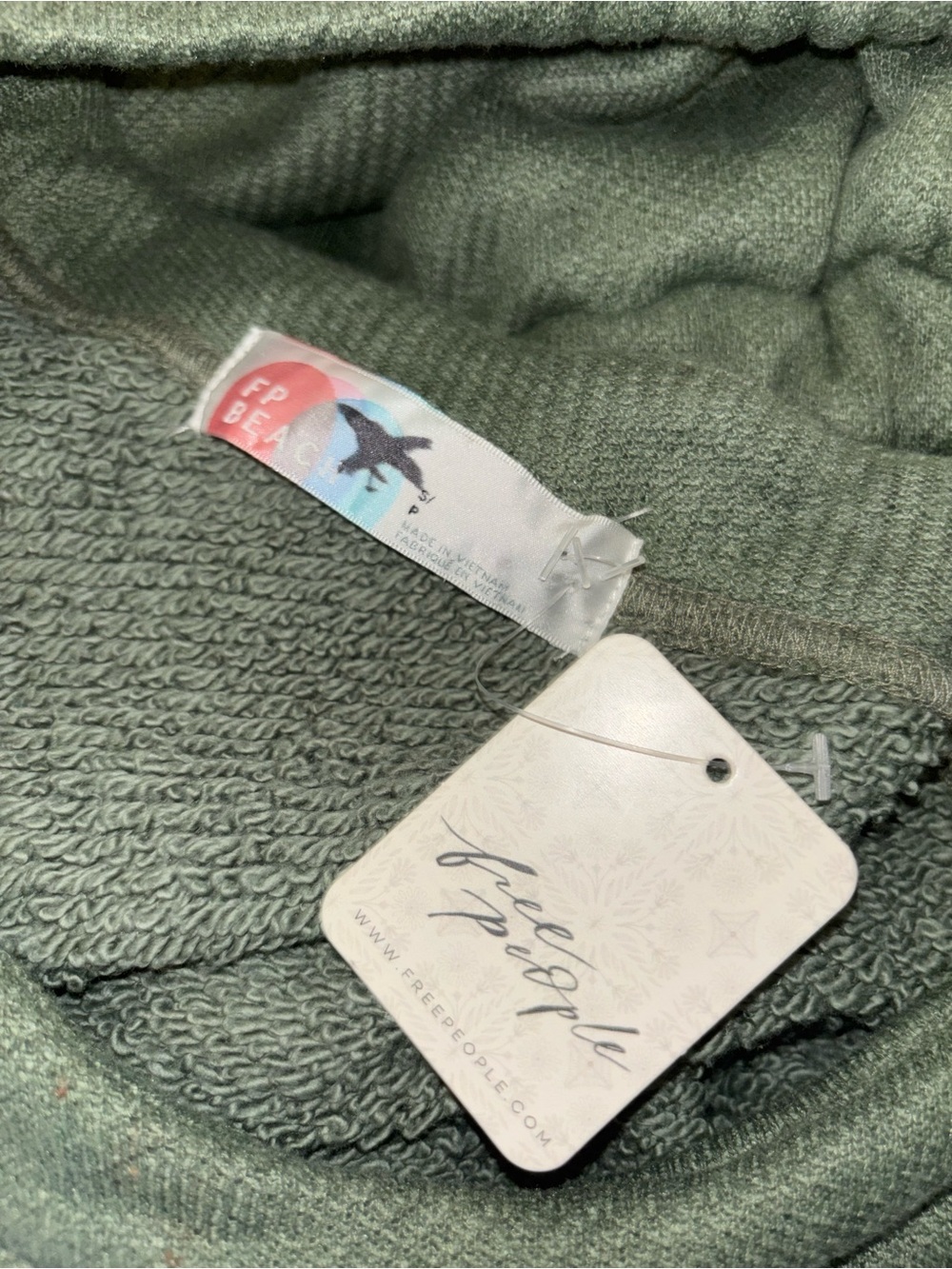 FP Beach Free People green jumpsuit size S *FLAWS* - Picture 2 of 6